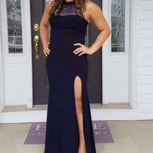 Navy Prom Dress Long